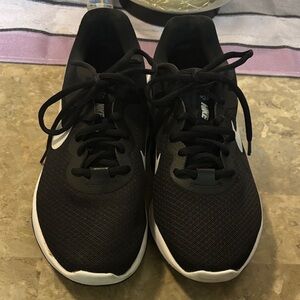 Nike Black and White Mesh Trainers